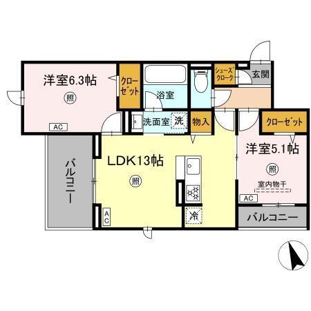 fortuna（303） 間取り図画像