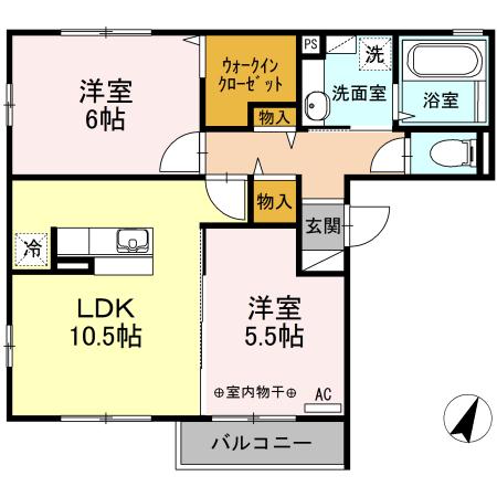 ハーベスト七番館（301） 間取り図画像