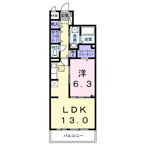 ブルーム（102） 間取り図画像