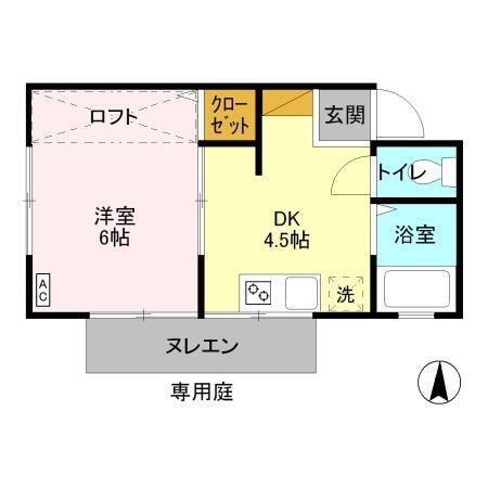 キャッスル下矢切（105） 間取り図画像