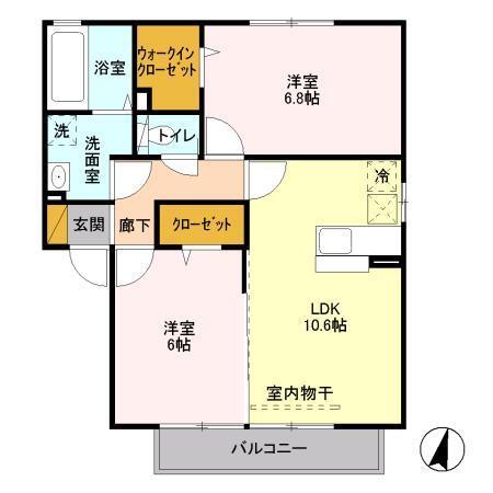 アクシスふじみ野　Ⅲ（102） 間取り図画像