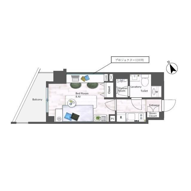 ＡＩＦＬＡＴ代々木上原（204） 間取り図画像
