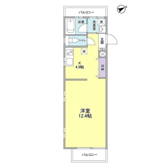 Ｖｅｒｄｅ　ｐａｔｉｏ（401） 間取り図画像