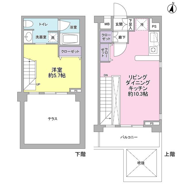 サンピエス桜新町（104） 間取り図画像