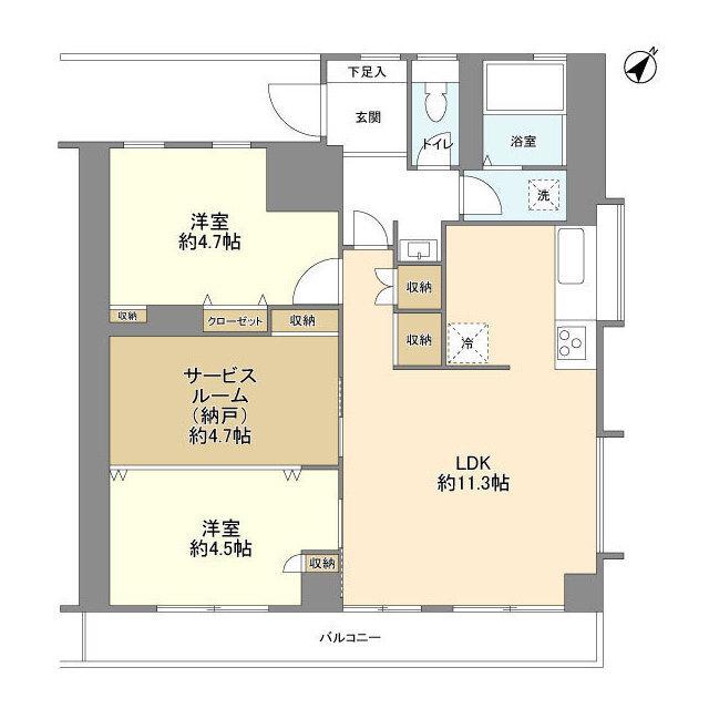 メゾン・ド・エビス（707） 間取り図画像