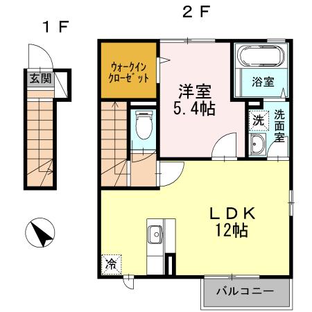 ルチェンテ（202） 間取り図画像