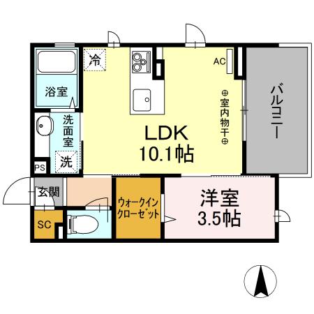 ファインカシワ（301） 間取り図画像