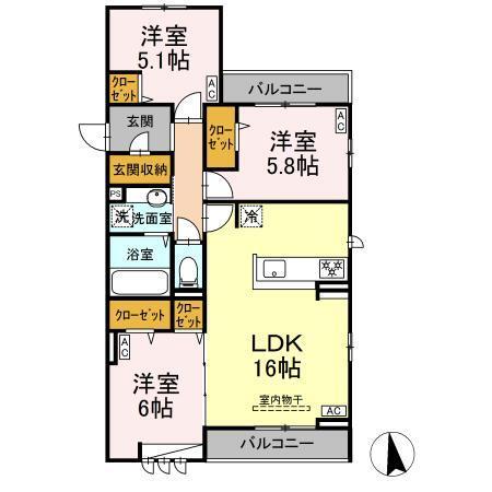 コルザフィオーレ（202） 間取り図画像