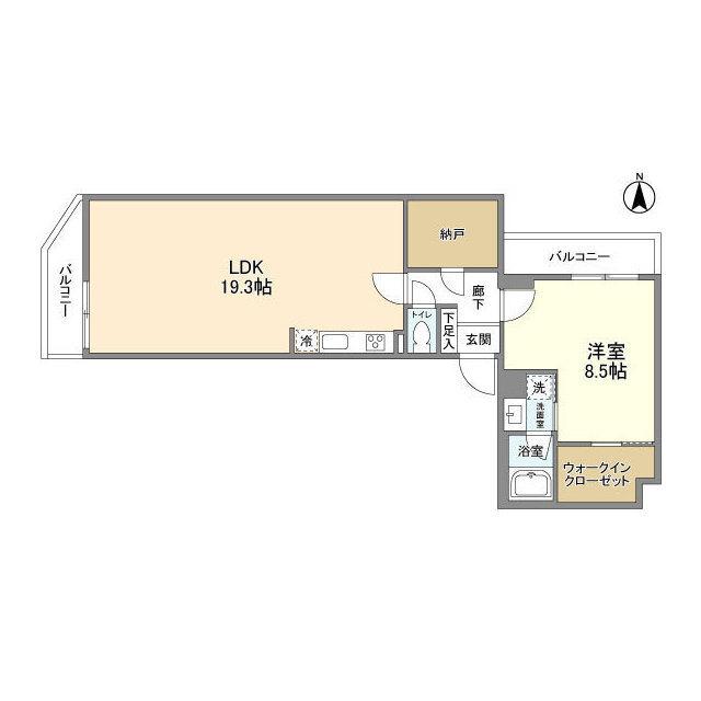 パルムクレスト武蔵小山　サウス棟（402） 間取り図画像