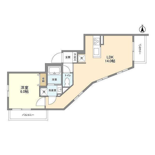 パルムクレスト武蔵小山　サウス棟（405） 間取り図画像