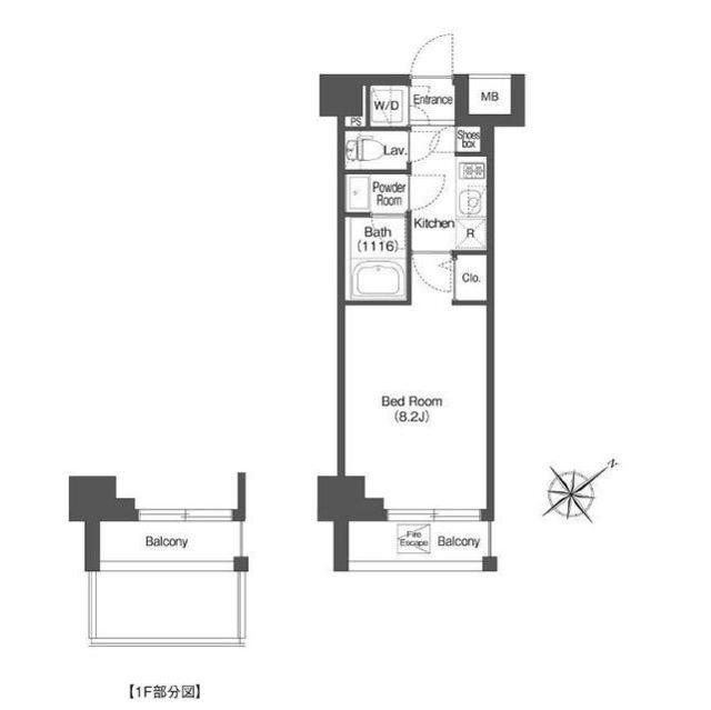 ＡＩＦＬＡＴ中目黒（507） 間取り図画像