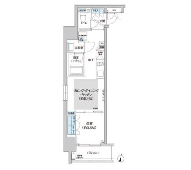 パークキューブ西新宿（305） 間取り図画像