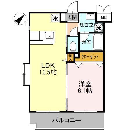 リラッサーレ　Ⅱ（101） 間取り図画像