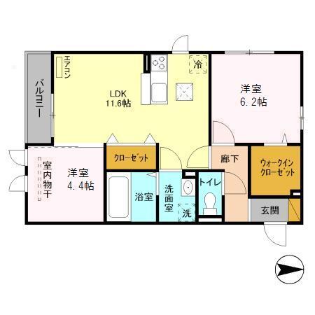 メルベーユ（101） 間取り図画像