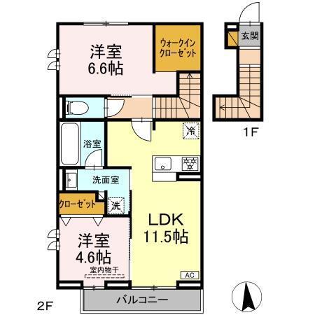 リッシュセゾン　O（203） 間取り図画像
