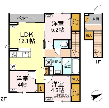 コンフォールヴィラージュ（203） 間取り図画像