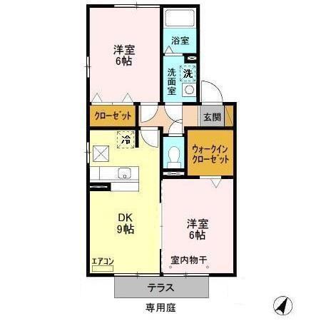 トレグラース　Ｂ棟（105） 間取り図画像