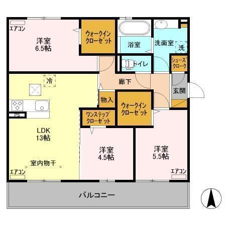 Verde B棟（302） 間取り図画像
