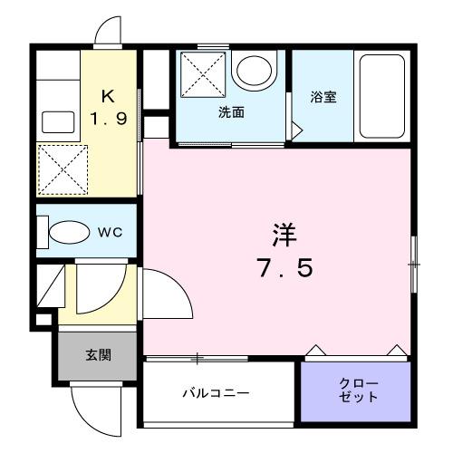 本町１丁目アパート（103） 間取り図画像