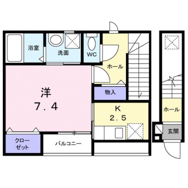 本町１丁目アパート（202） 間取り図画像