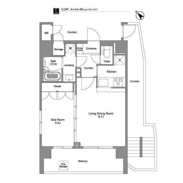 コンフォリア幡ヶ谷（1001） 間取り図画像
