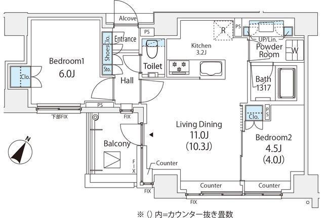 オークプレイス目黒行人坂（305） 間取り図画像