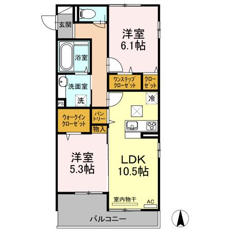 ビアンカ日吉Ⅱ（101） 間取り図画像