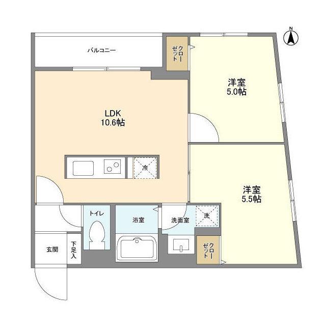 パルムクレスト武蔵小山　サウス棟（305） 間取り図画像