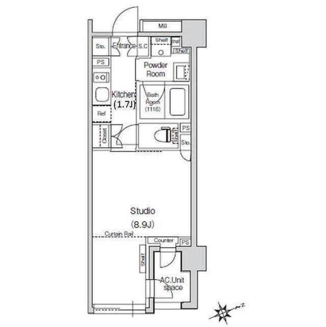 スタイリオ元住吉Ⅱ（406） 間取り図画像