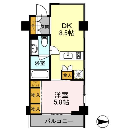 カスタリア目黒鷹番（0509） 間取り図画像