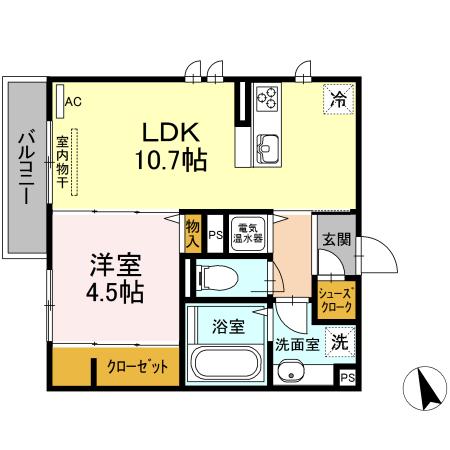 パラカント（205） 間取り図画像