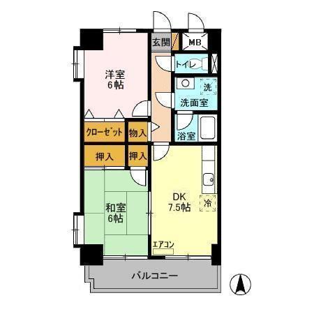スカイヒルズ我孫子（406） 間取り図画像