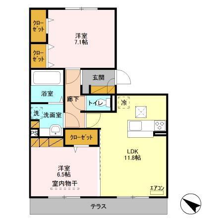 ティアレス　Ⅱ（111） 間取り図画像