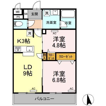 star pear（202） 間取り図画像