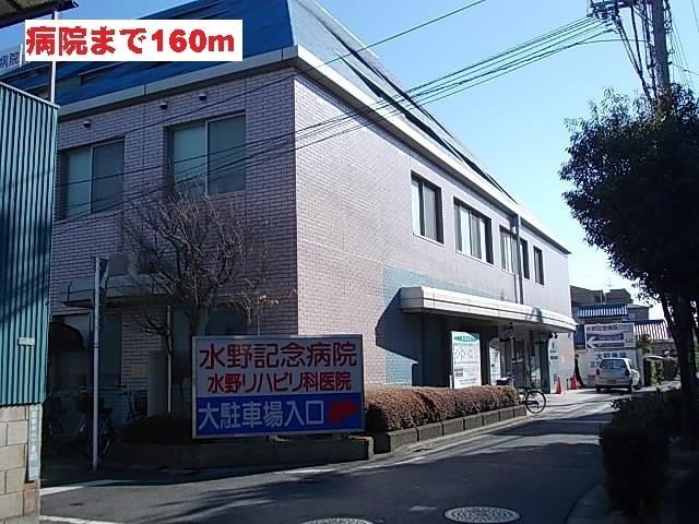 水野記念病院：160m