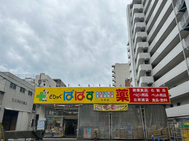 どらっぐぱぱす石原店：448m