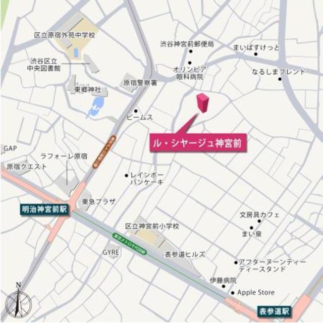 ル・シヤージュ神宮前（103） 地形図・案内図