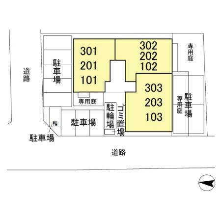 グレイス若草（302） 駐車場