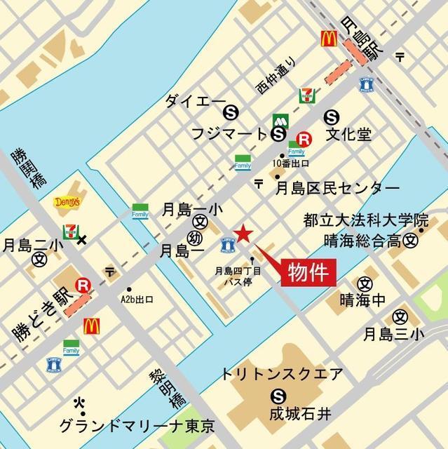 ＬＵＭＩＣＩＴＹ月島（ルミシティ月島）（204） 地形図・案内図