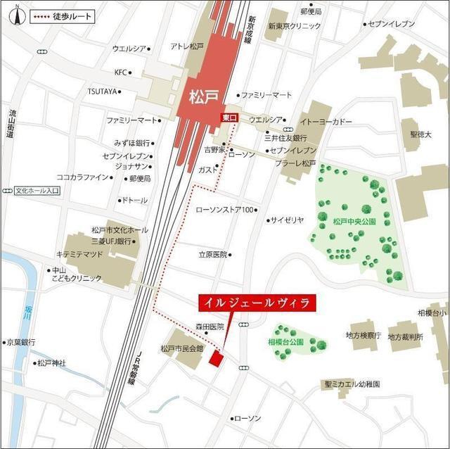 イルジェールヴィラ（302） 地形図・案内図