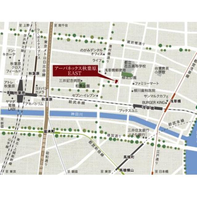 アーバネックス秋葉原ＥＡＳＴ（405） 地形図・案内図