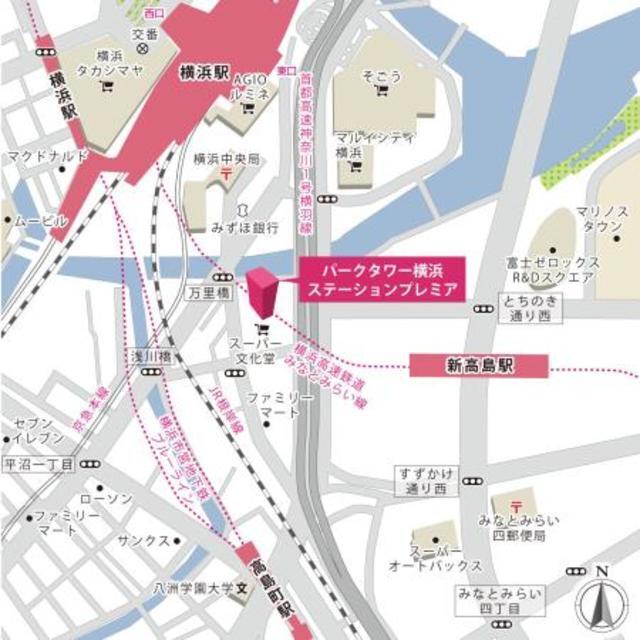 パークタワー横浜ステーションプレミア（1807） 地形図・案内図