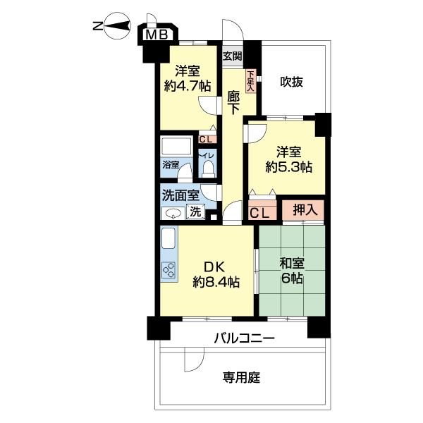 朝日パリオ津田沼（0217） 間取り図画像