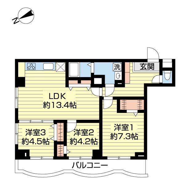 ブルーハイツ柏（0405） 間取り図画像