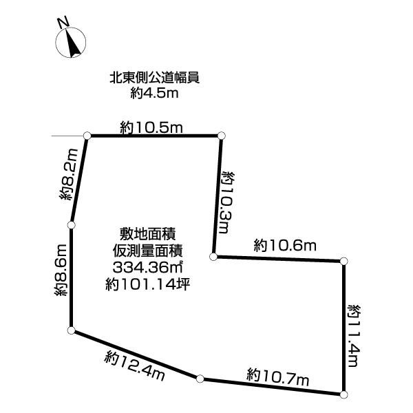 １００坪をこえる大型のお土地
