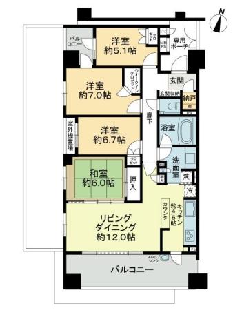 ライオンズ青葉さつきが丘 間取り図画像