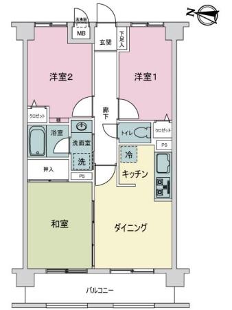 ライオンズガーデン町田の丘 間取り図画像