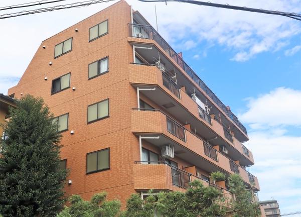 南西側からのマンション外観