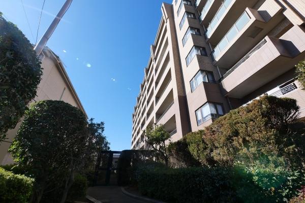 敷地南東側には住戸専用庭や植込・通路を配して隣地との離隔を確保しています