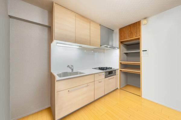 収納付きのキッチン